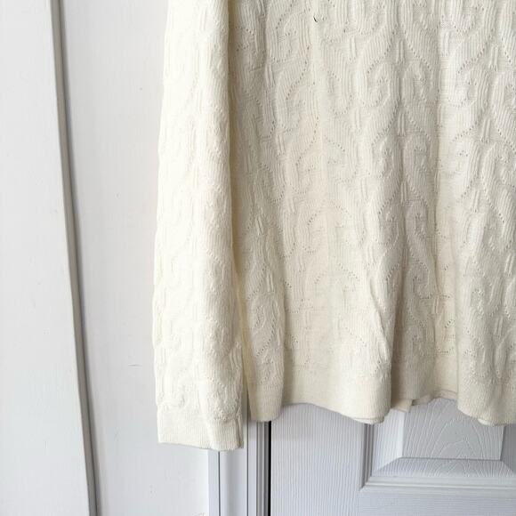 Cuddle Knit Wintuk Vintage Orlon Acrylic Collared Cable Knit Button Cardigan M - Picture 10 of 12